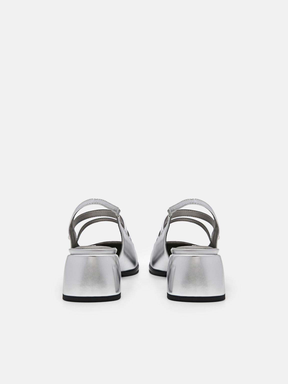 Tria Heel Pumps - Silver