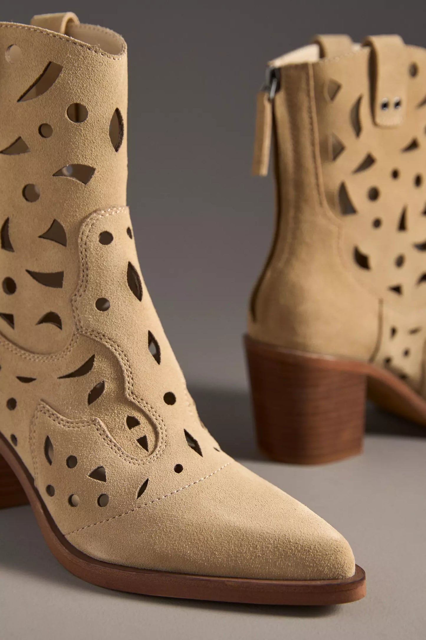 Cutout Western Ankle Boots