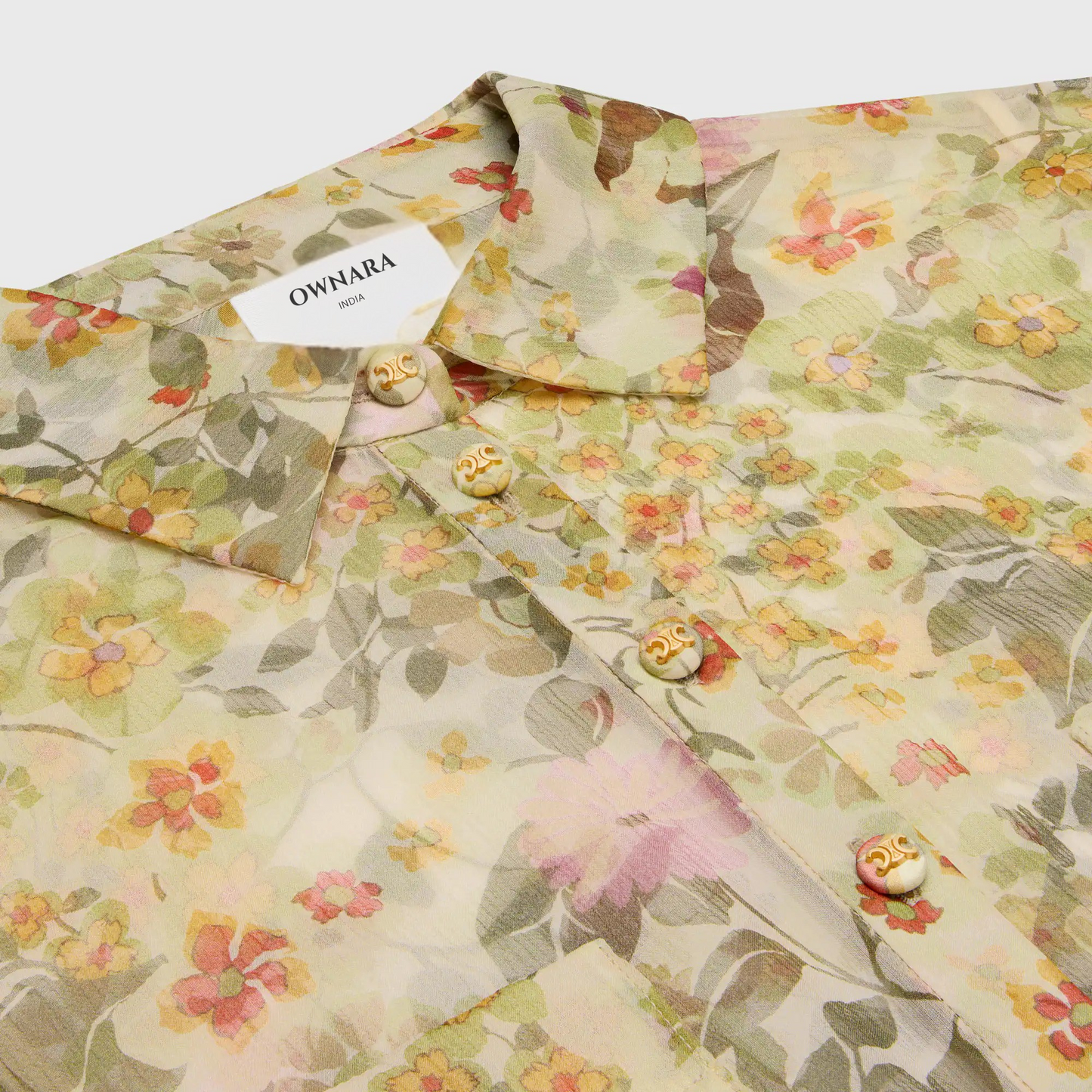 long shirt dress in silk crepon || Ownara