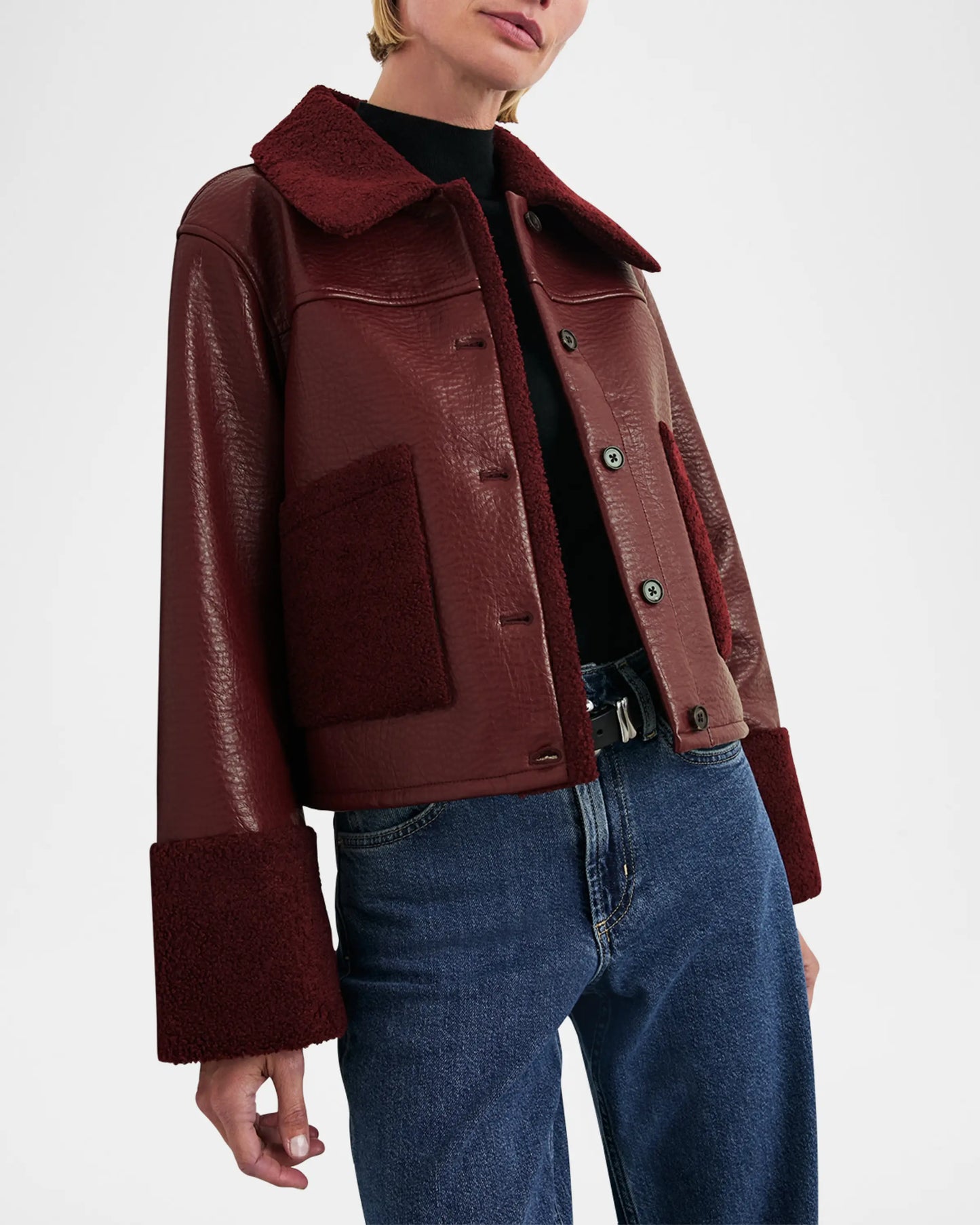 Dria Faux Leather Jacket || Ownara