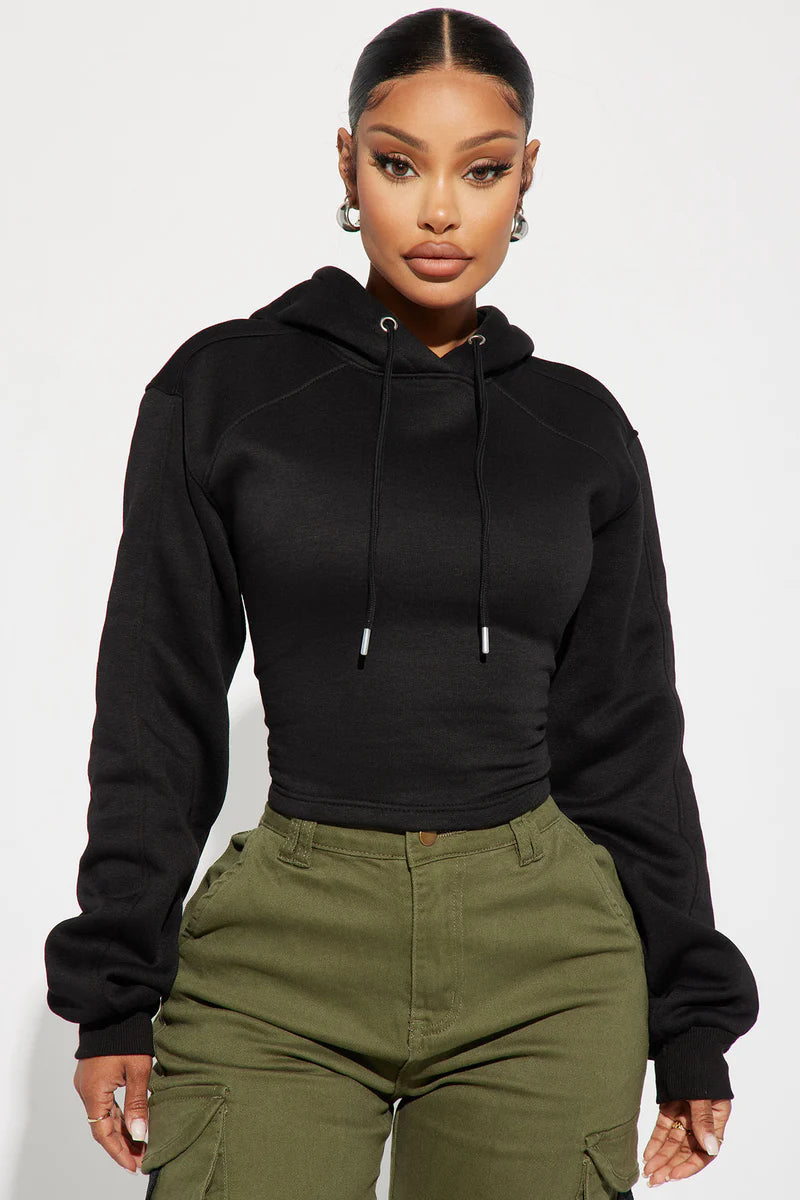 Back laces Lounge Hoodie - Black