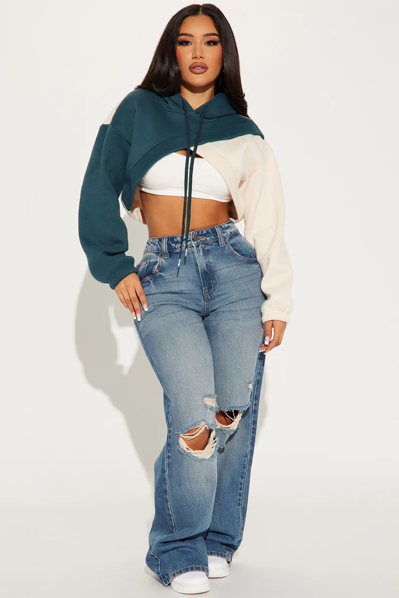 Cool Babe Cropped Lounge Hoodie