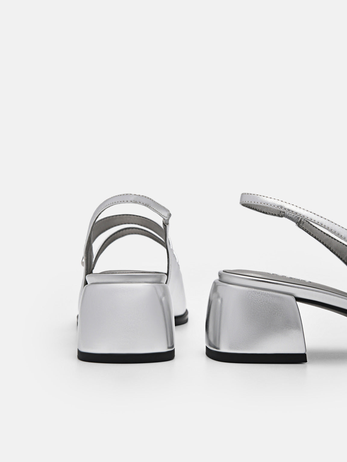 Tria Heel Pumps - Silver