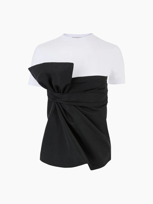 Wrap-Around Bow Tee Top || Ownara