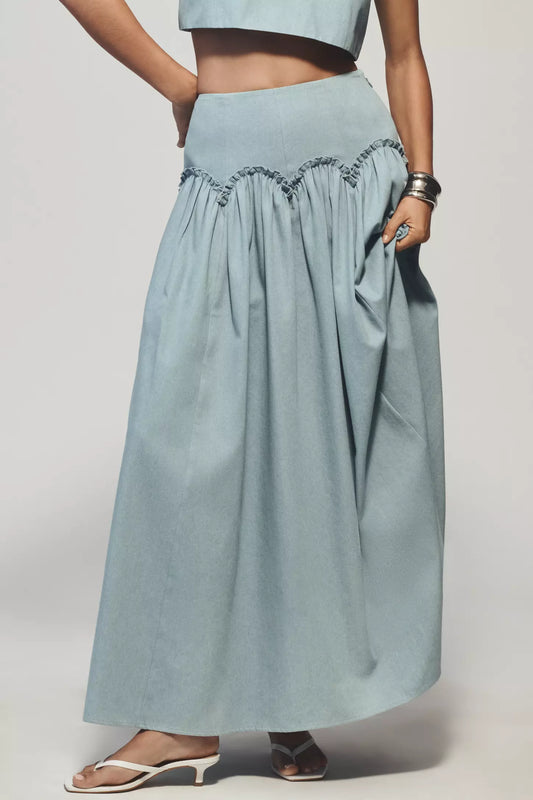 Mare Mare x Ownara Basque-Waist Maxi Skirt
