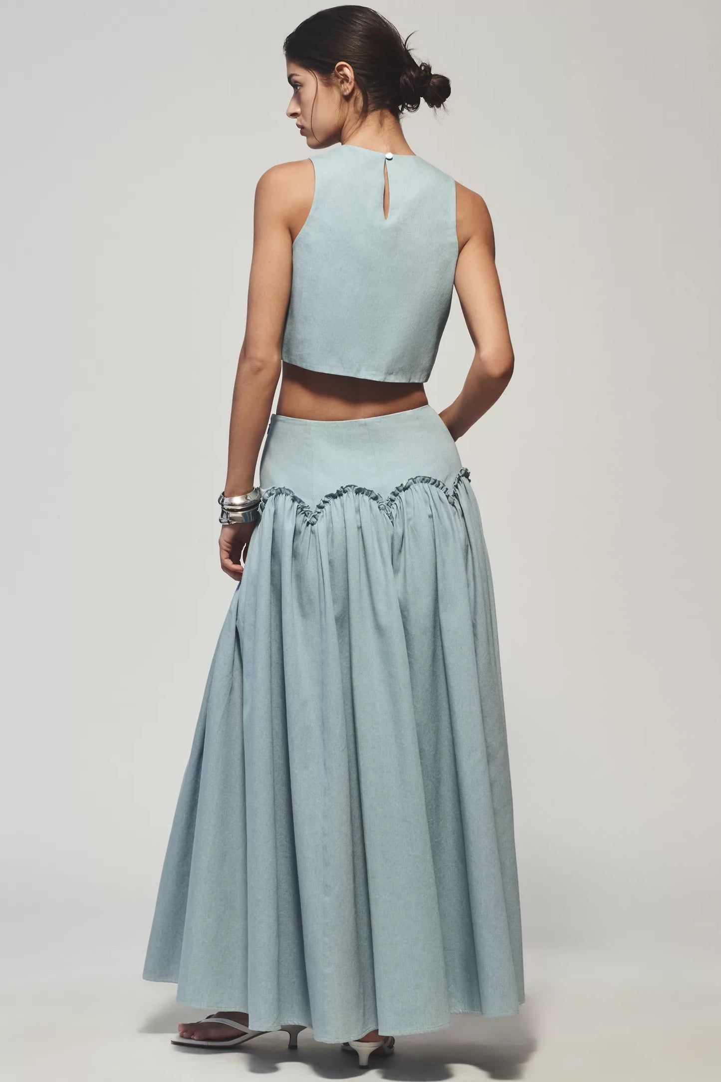 Mare Mare x Ownara Basque-Waist Maxi Skirt