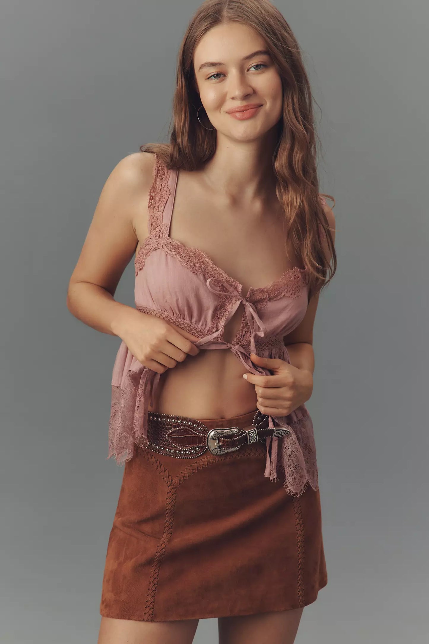 Suede Mini Skirt