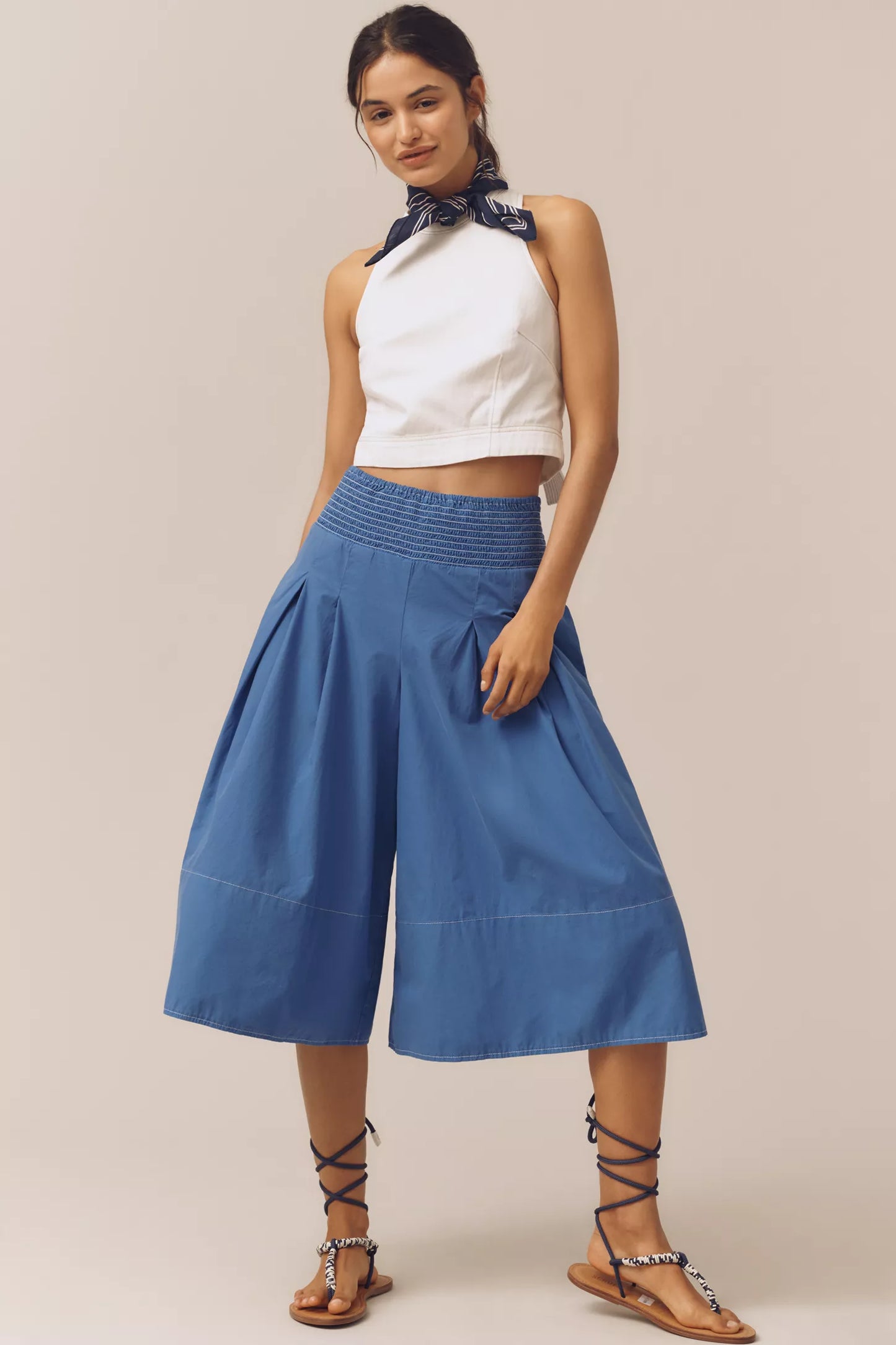 Pleated Skirty Culotte Pants