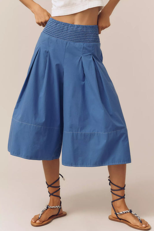 Pleated Skirty Culotte Pants