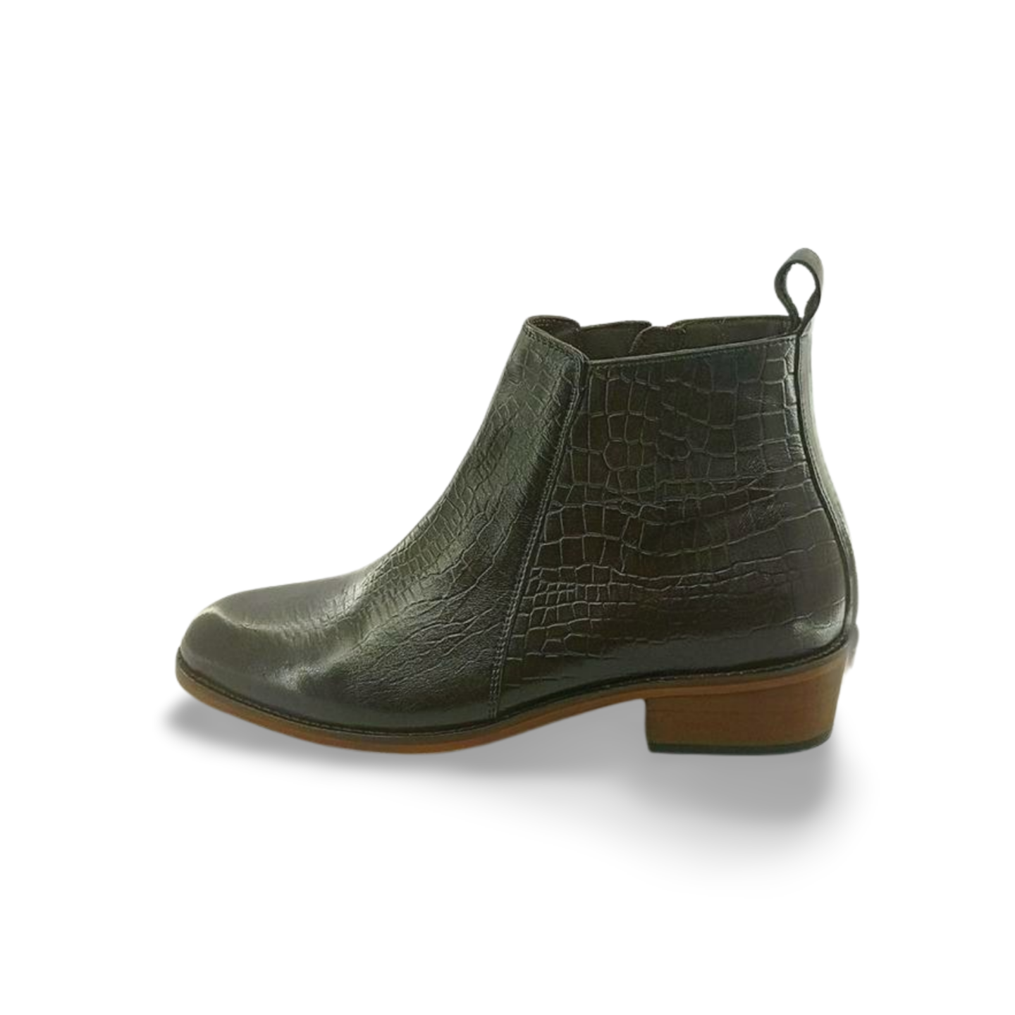 Side Zip Snake Leather Chelsy Boot Shoes | D.D.S.H.