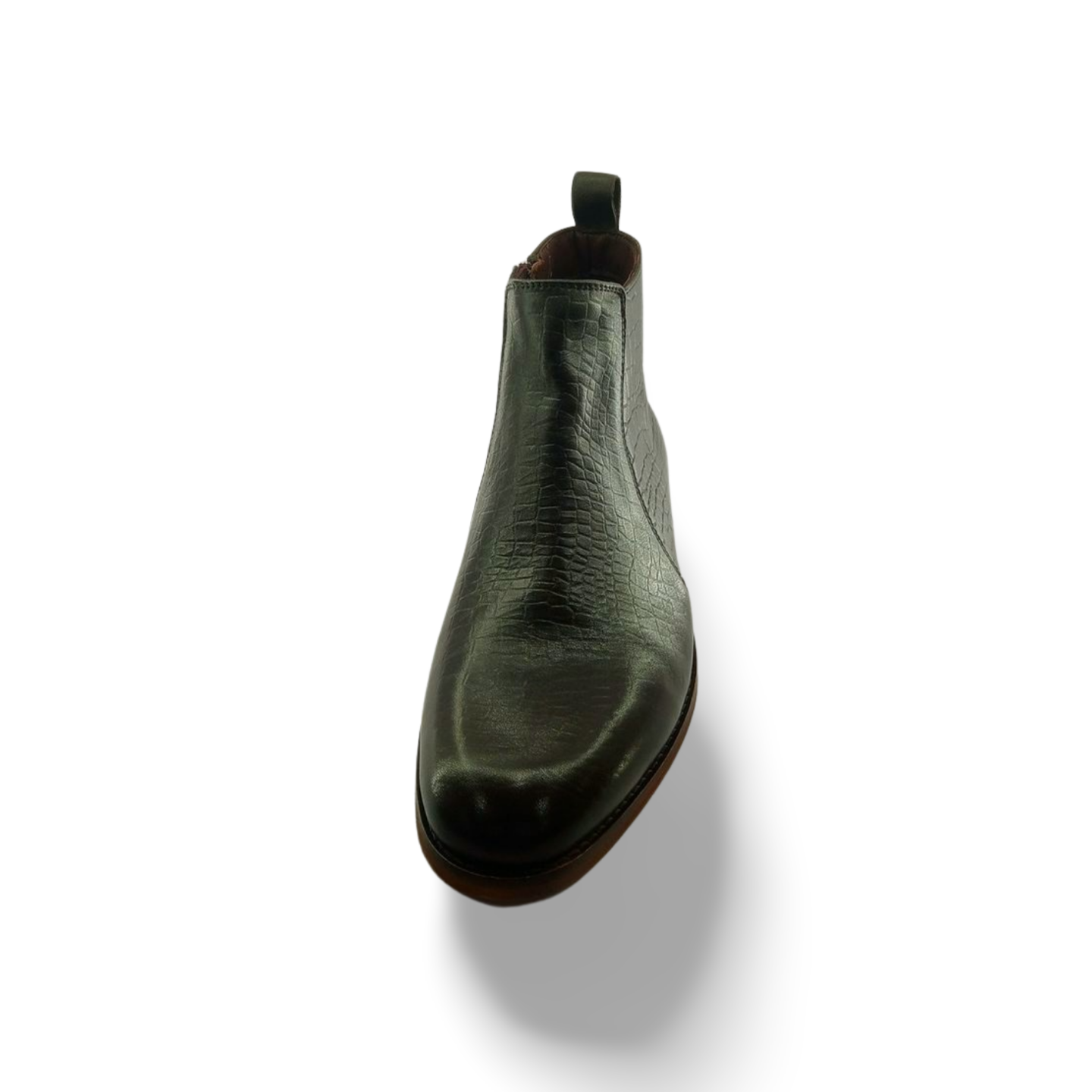 Side Zip Snake Leather Chelsy Boot Shoes | D.D.S.H.