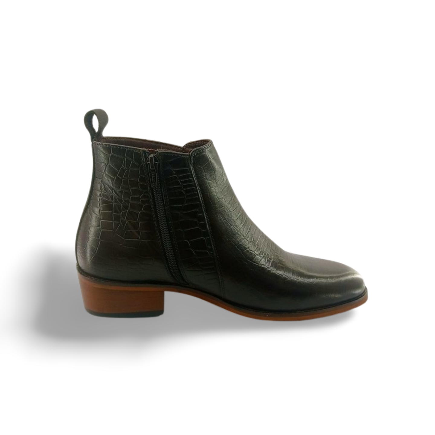 Side Zip Snake Leather Chelsy Boot Shoes | D.D.S.H.