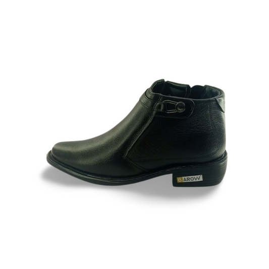 Side Zip Leather Ankle Boot Shoes | D.D.S.H.
