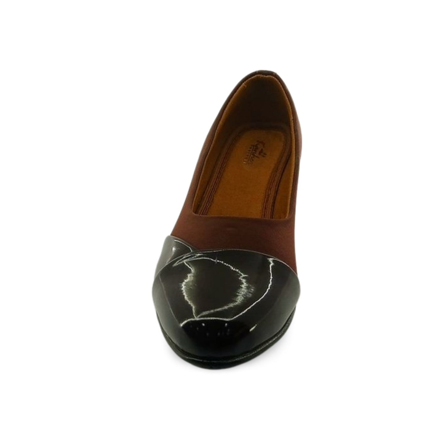 Brown Patent Leather with fabric Combi Bellies Shoes | D.D.S.H.