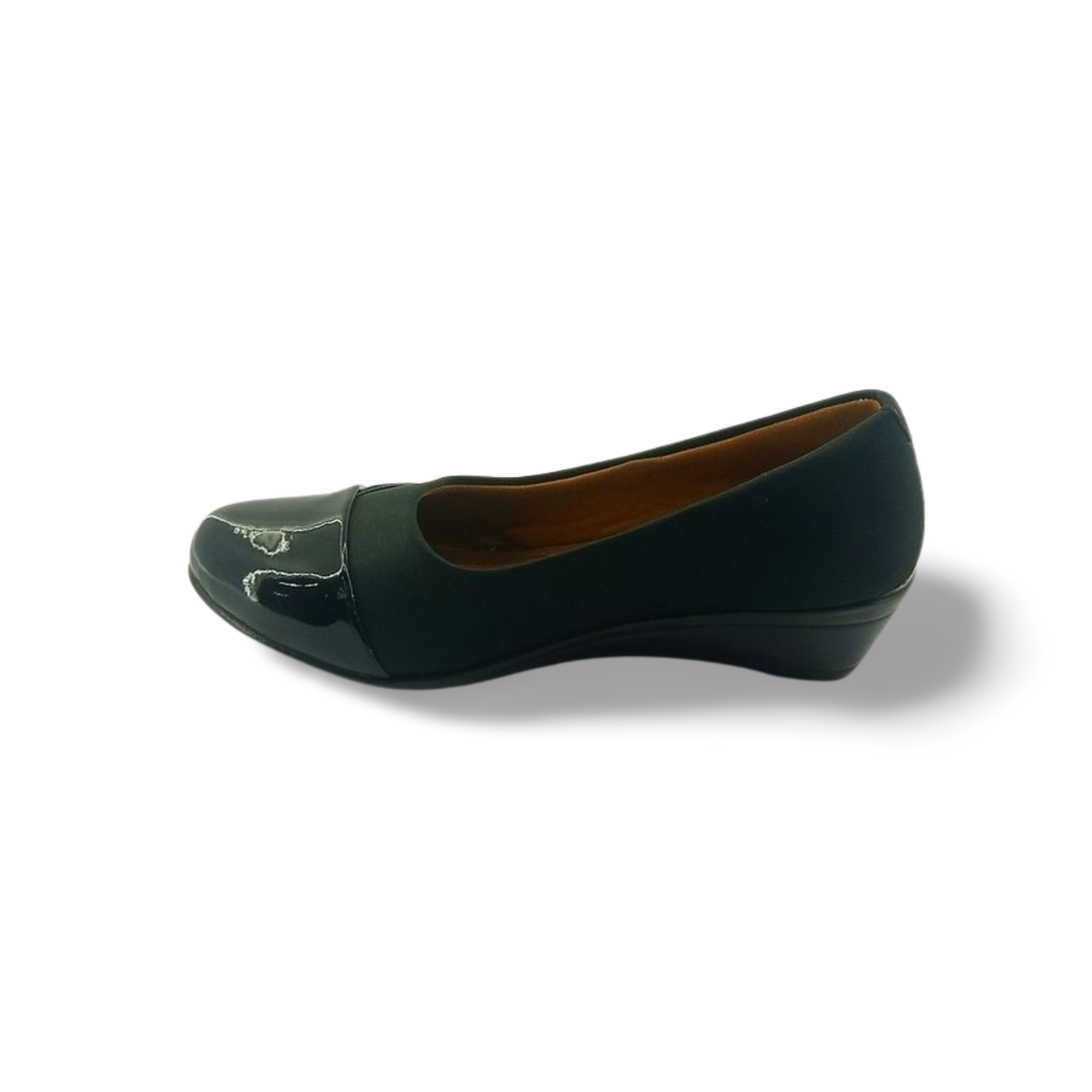 Brown Patent Leather with fabric Combi Bellies Shoes | D.D.S.H.