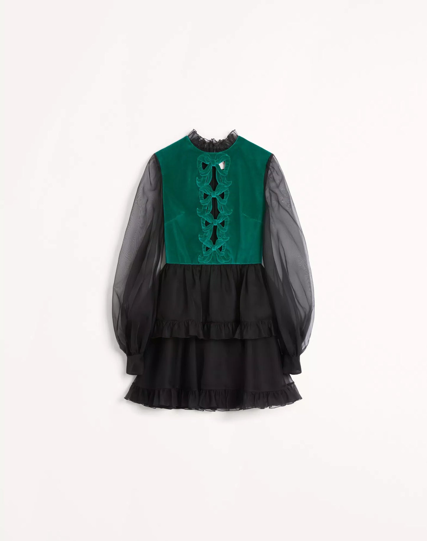 SHORT EMBROIDERED ORGANZA DRESS || Ownara
