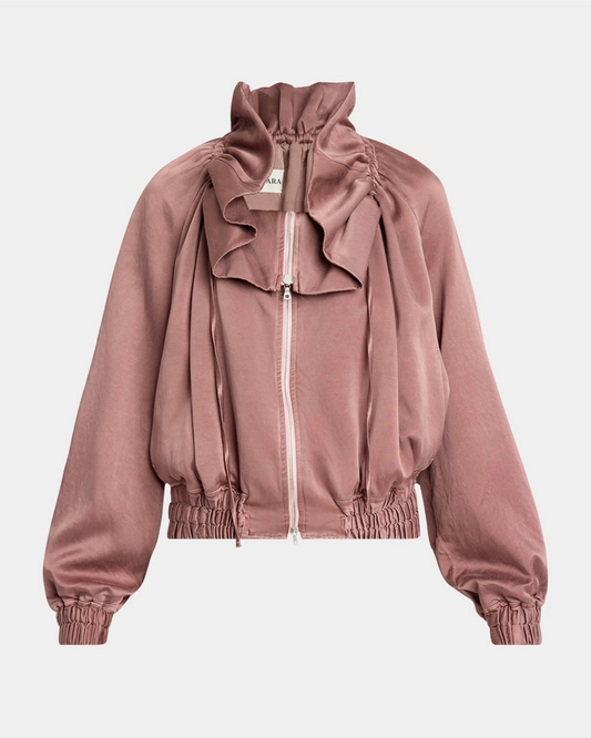 Voly Ruffle Zip Jacket || Ownara