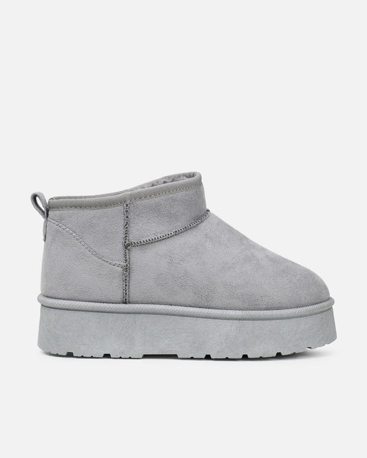 Grey COMFO Suede Flatform Boots