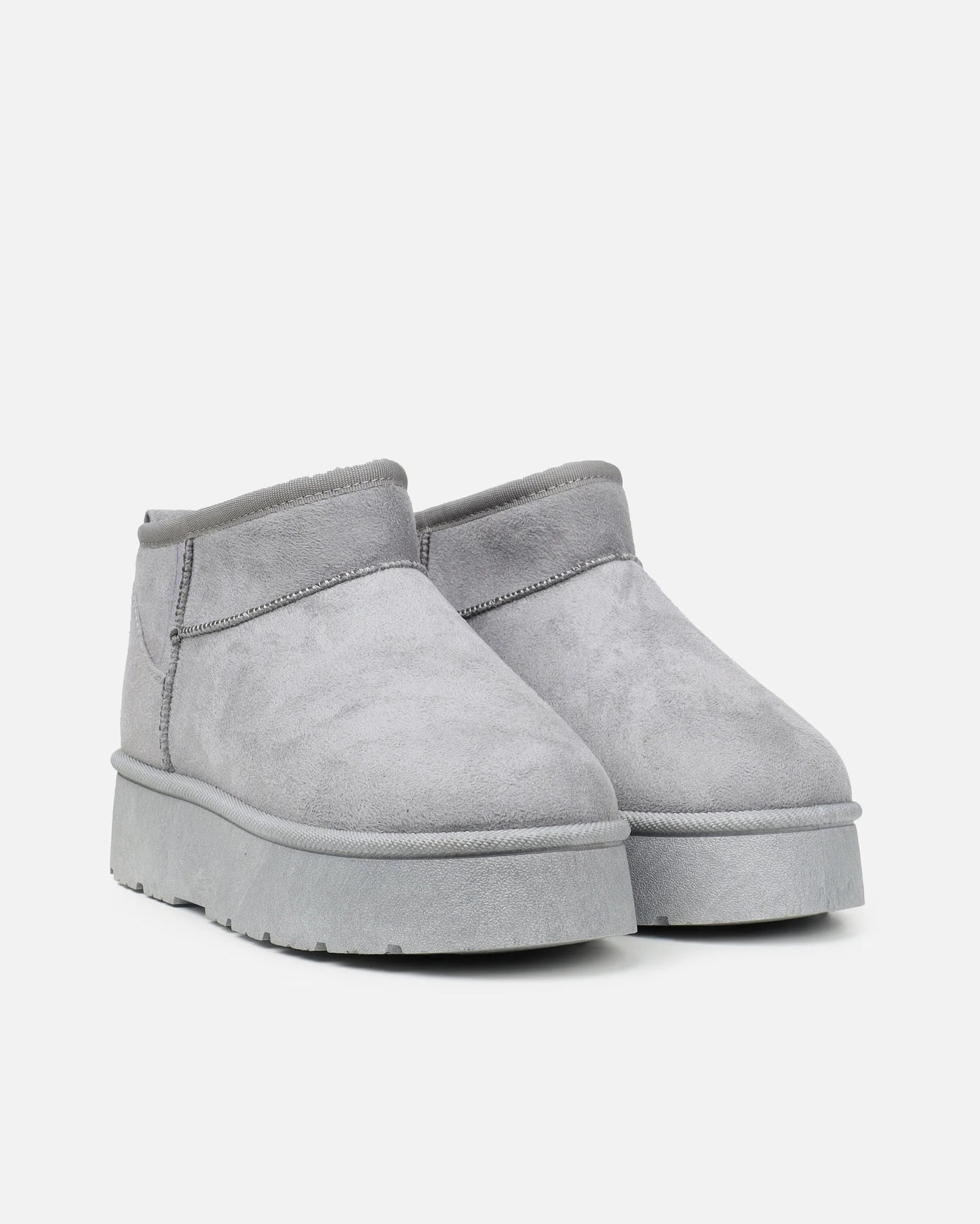 Grey COMFO Suede Flatform Boots