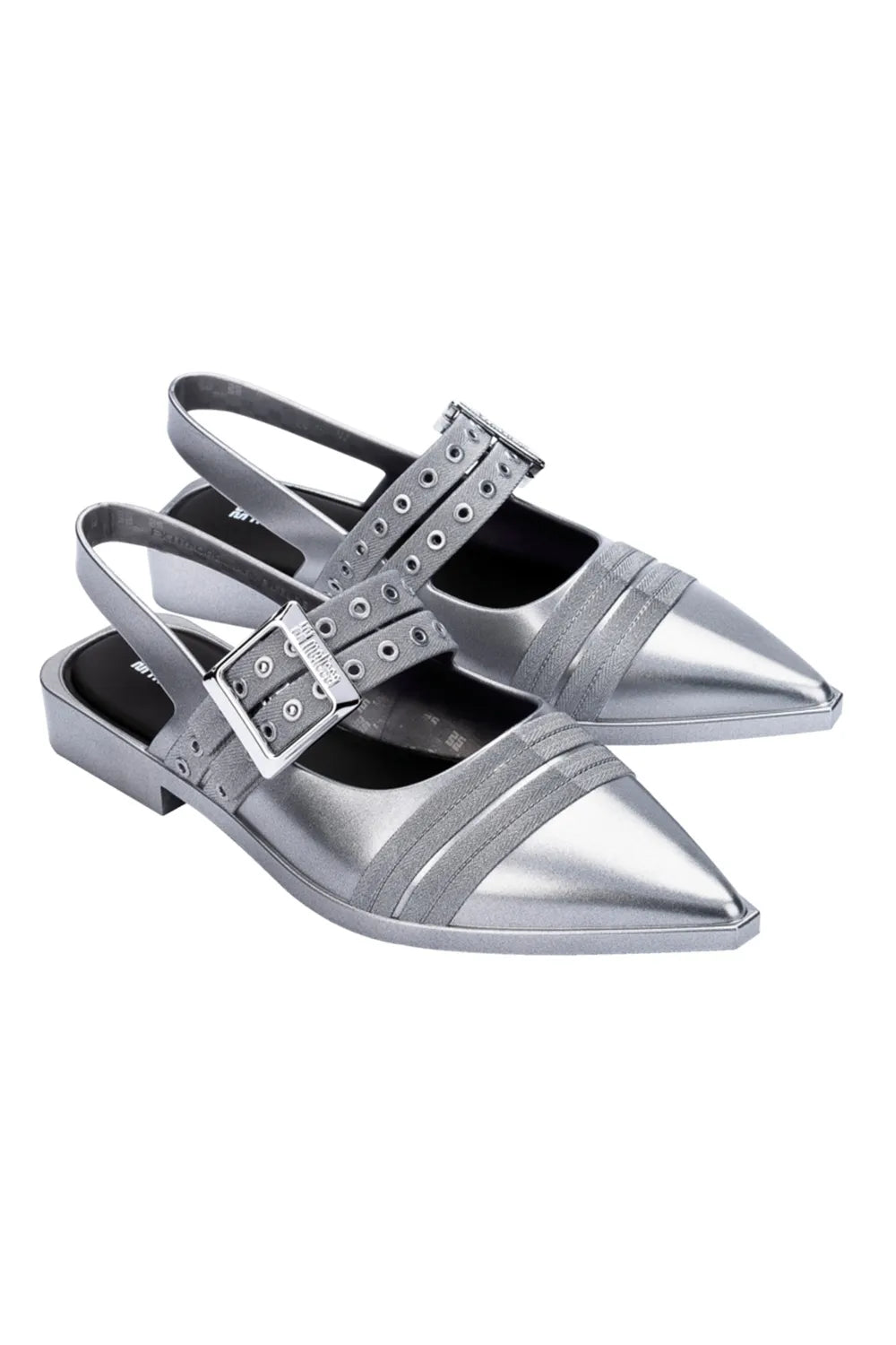 Ladylike Buckle Closure Jelly Shoes