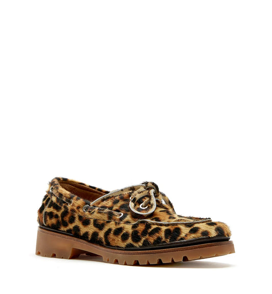 MAJESTIC LEOPARD-PRINT BOAT SHOE