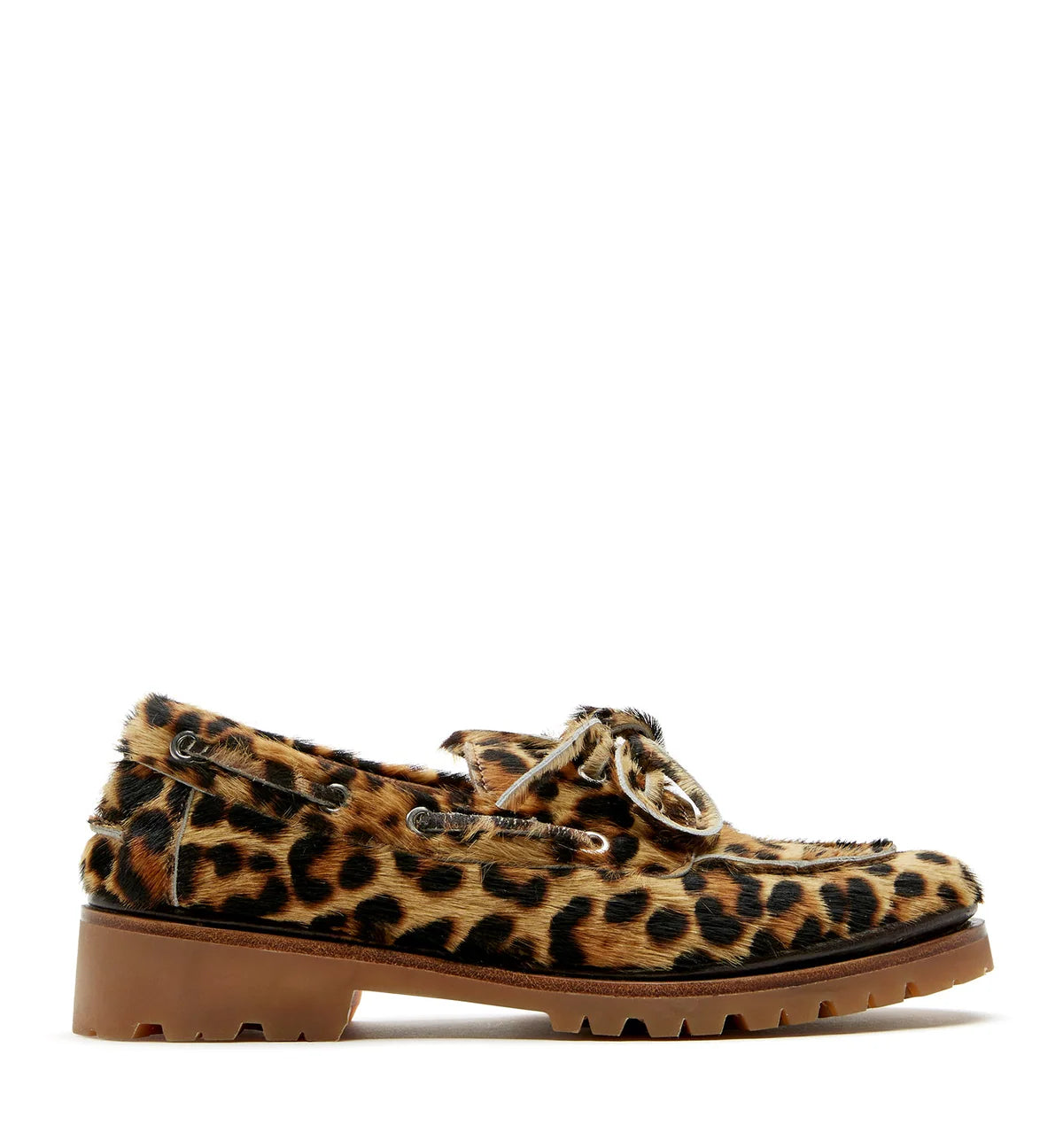 MAJESTIC LEOPARD-PRINT BOAT SHOE