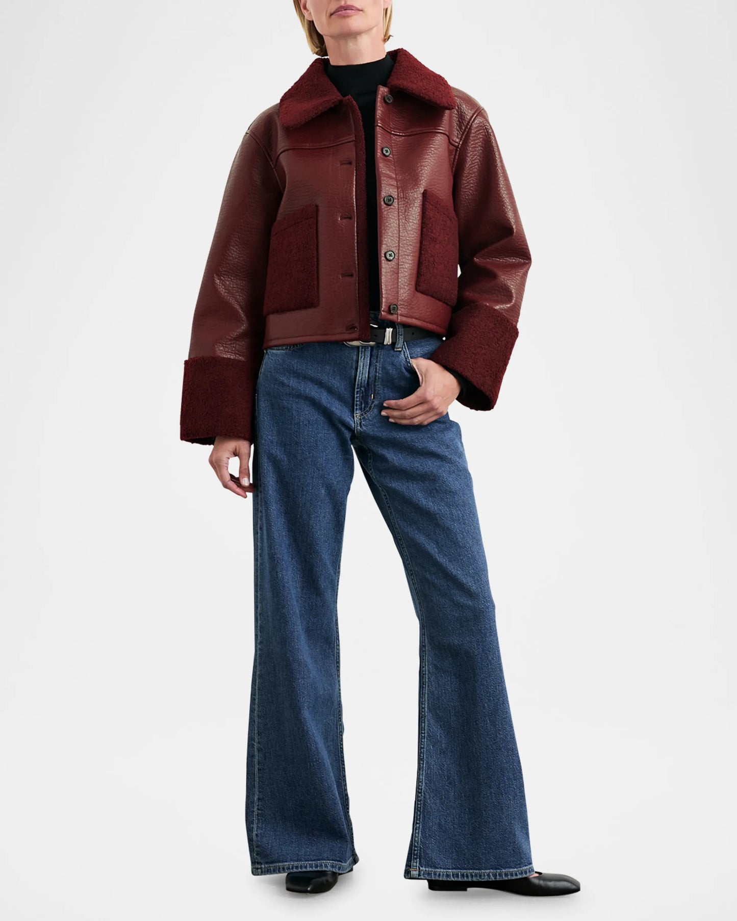 Dria Faux Leather Jacket || Ownara