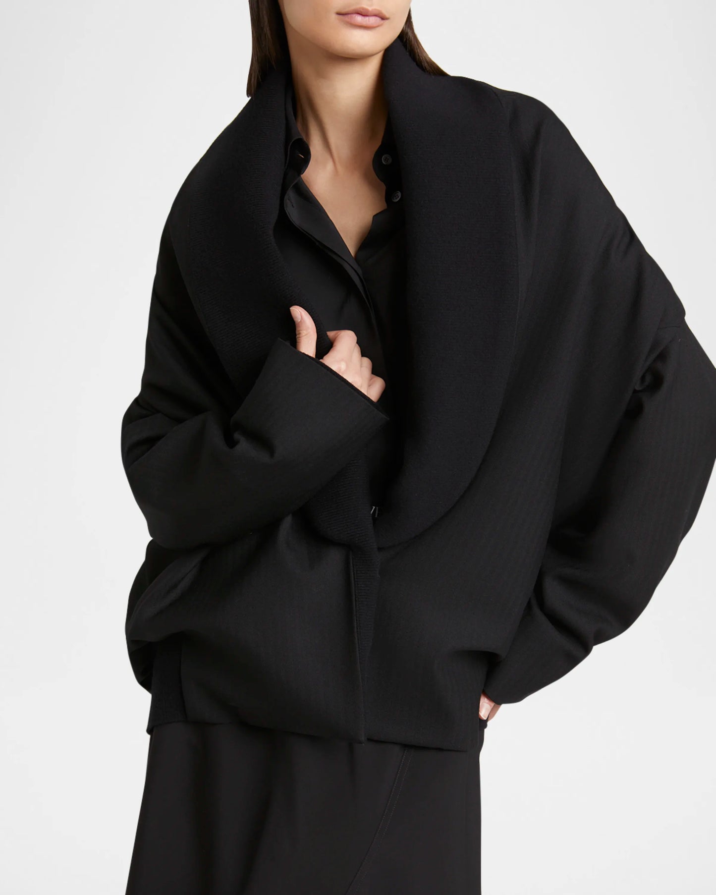 Layered Bomber Jacket with Logo Detail || Ownara