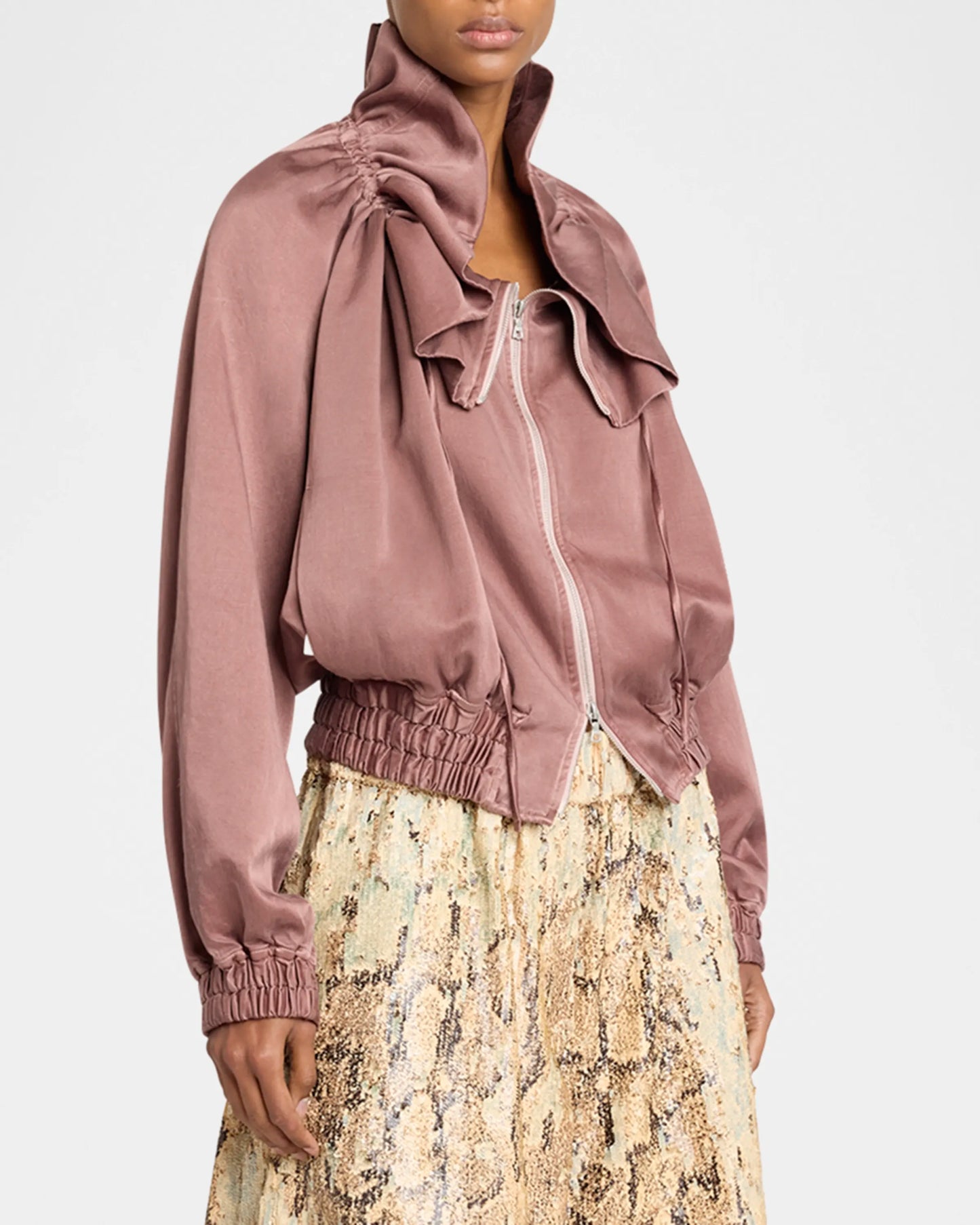 Voly Ruffle Zip Jacket || Ownara